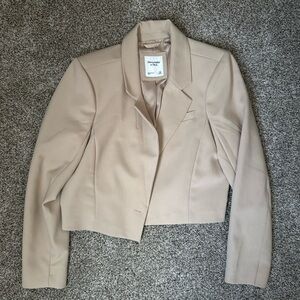 Abercrombie & Fitch Women's Beige Blazer Jacket